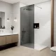 Walk-in | Chrome ścianka prysznicowa, szkło dymione 100, 200cm, 8mm, NANO