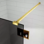 Walk-in | Gold ścianka prysznicowa, szkło dymione 90, 200cm, 8mm, NANO