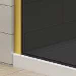 Walk-in | Gold ścianka prysznicowa, szkło dymione 90, 200cm, 8mm, NANO