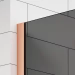 Walk-in | Rose Gold ścianka prysznicowa, szkło dymione 100, 200cm, 8mm, NANO