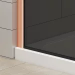 Walk-in | Rose Gold ścianka prysznicowa, szkło dymione 100, 200cm, 8mm, NANO