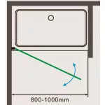 Madeira | 90 drzwi prysznicowe uchylne, 190cm, 6mm, NANO