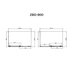 Milano | Duo kabina prysznicowa 80x120, 195cm, 8mm, NANO