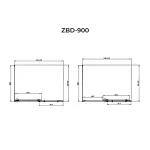 Milano | Duo kabina prysznicowa 90x120, 195cm, 8mm, NANO