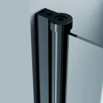 Westy | Black 110 drzwi prysznicowe uchylne dwuskrzydłowe, 195cm, 6mm, NANO