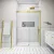 Milano | Gold drzwi prysznicowe przesuwne, 140x195cm, 8mm, NANO