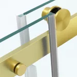 Milano | Gold drzwi prysznicowe przesuwne, 150x195cm, 8mm, NANO