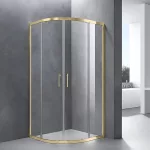 Murcia | Gold kabina prysznicowa półokrągła 80x80, 190cm, 6mm, NANO