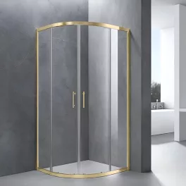 Murcia | Gold kabina prysznicowa półokrągła 80x80, 190cm, 6mm, NANO