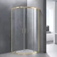 Murcia | Gold kabina prysznicowa półokrągła 80x80, 190cm, 6mm, NANO