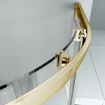 Murcia | Gold kabina prysznicowa półokrągła 90x90, 190cm, 6mm, NANO