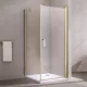 Rubio | Gold kabina prysznicowa 100x100, 195cm, 6mm, NANO