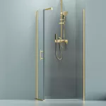 Rubio | Gold kabina prysznicowa 100x100, 195cm, 6mm, NANO