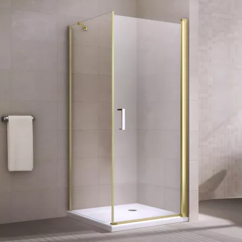 Rubio | Gold kabina prysznicowa 80x80, 195cm, 6mm, NANO