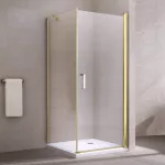 Rubio | Gold kabina prysznicowa 90x90, 195cm, 6mm, NANO