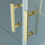 Westy | Gold 80 drzwi prysznicowe uchylne dwuskrzydłowe, 195cm, 6mm, NANO