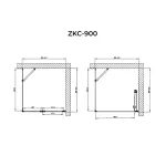Cordoba | Duo kabina prysznicowa 90x90, 195cm, 6mm, NANO