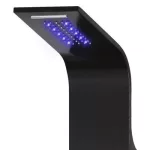 Verona | Black panel prysznicowy termostatyczny, stal nierdzewna, LED