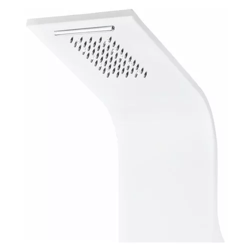 Verona | White panel prysznicowy termostatyczny, stal nierdzewna, LED