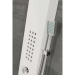 Verona | White panel prysznicowy termostatyczny, stal nierdzewna, LED
