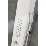 Verona | White panel prysznicowy termostatyczny, stal nierdzewna, LED