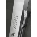 Verona | Silver panel prysznicowy termostatyczny, stal nierdzewna, LED