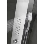 Verona | Silver panel prysznicowy termostatyczny, stal nierdzewna, LED