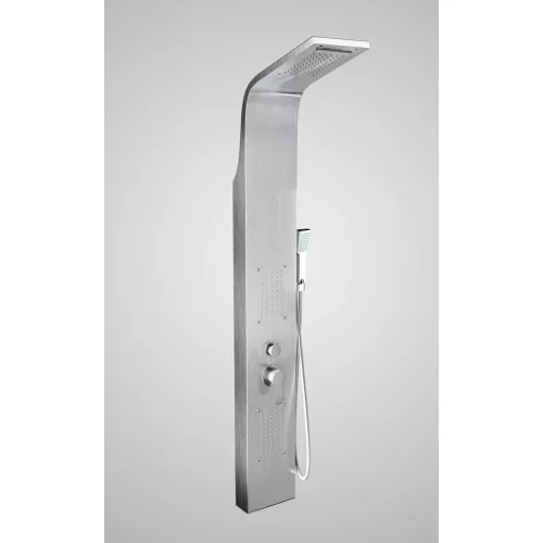 Bologna | Silver panel prysznicowy, stal nierdzewna