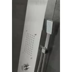 Bologna | Silver panel prysznicowy, stal nierdzewna