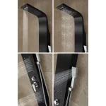 Bologna | Black panel prysznicowy, stal nierdzewna