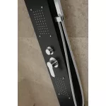 Bologna | Black panel prysznicowy, stal nierdzewna