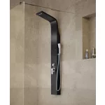 Bologna | Black panel prysznicowy, stal nierdzewna
