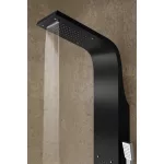 Bologna | Black panel prysznicowy, stal nierdzewna