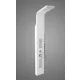 Alegre | White panel prysznicowy, stal nierdzewna