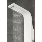 Alegre | White panel prysznicowy, stal nierdzewna