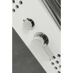 Alegre | White panel prysznicowy, stal nierdzewna
