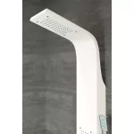 Merin | White panel prysznicowy, stal nierdzewna