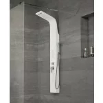 Bologna | White panel prysznicowy, stal nierdzewna