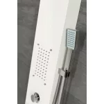 Bologna | White panel prysznicowy, stal nierdzewna