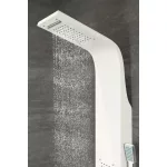 Bologna | White panel prysznicowy, stal nierdzewna