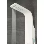Bologna | White panel prysznicowy, stal nierdzewna