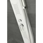 Bologna | White panel prysznicowy, stal nierdzewna