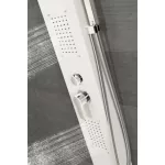 Bologna | White panel prysznicowy, stal nierdzewna
