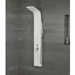 Bologna | White panel prysznicowy, stal nierdzewna
