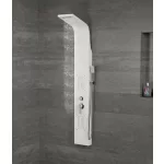 Bologna | White panel prysznicowy, stal nierdzewna