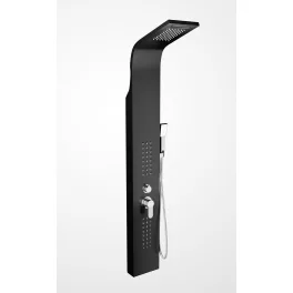Alegre | Black panel prysznicowy, stal nierdzewna