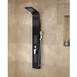 Alegre | Black panel prysznicowy, stal nierdzewna