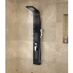 Alegre | Black panel prysznicowy, stal nierdzewna