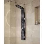 Alegre | Black panel prysznicowy, stal nierdzewna