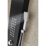 Alegre | Black panel prysznicowy, stal nierdzewna